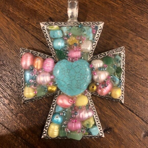 COPY - Pastel heart pendant - Picture 1 of 1
